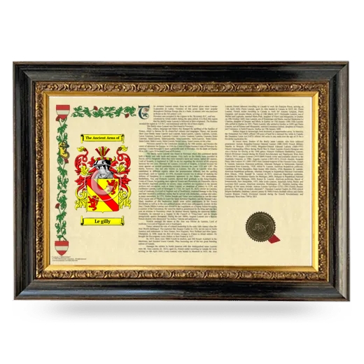 Le gilly Armorial Landscape Framed - Heirloom